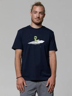 wat? Apparel T-Shirt Alien on a paper plane wat? Apparel T-Shirt Alien on a paper plane