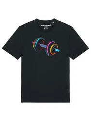 wat? Apparel T-Shirt 80s Hantel Schwarz/Mischfarben