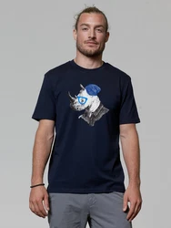 wat? Apparel T-Shirt Nashorn Dunkelblau/Blau