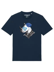 wat? Apparel T-Shirt Nashorn Dunkelblau/Blau