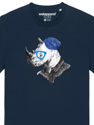 wat? Apparel T-Shirt Nashorn Dunkelblau/Blau