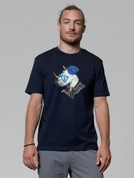 wat? Apparel T-Shirt Nashorn Dunkelblau/Blau