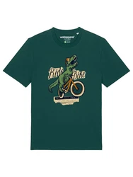 wat? Apparel T-Shirt T-Rex Fahrrad Dunkelgrün/Grün