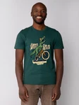 wat? Apparel T-Shirt T-Rex Fahrrad Dunkelgrün/Grün