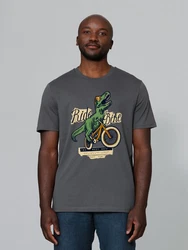 wat? Apparel T-Shirt T-Rex Fahrrad Dunkelgrün/Dunkelgrau/Braun/Grün/Hellgrau