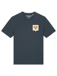 wat? Apparel T-Shirt Von Herzen Dunkelblau/Hellblau/Grau/Blau
