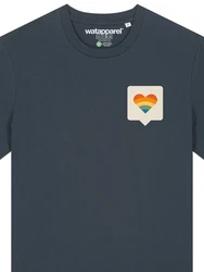 wat? Apparel T-Shirt Von Herzen Dunkelblau/Hellblau/Grau/Blau