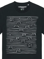 wat? Apparel T-Shirt Doodle Dogs Schwarz