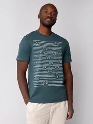 wat? Apparel T-Shirt Doodle Dogs Dunkelgrün/Grün/Türkis