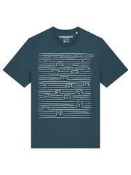 wat? Apparel T-Shirt Doodle Dogs Dunkelgrün/Grün/Türkis