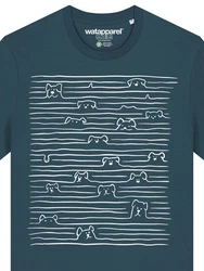 wat? Apparel T-Shirt Doodle Dogs Dunkelgrün/Grün/Türkis