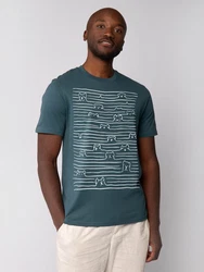 wat? Apparel T-Shirt Doodle Dogs Dunkelgrün/Grün/Türkis
