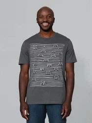 wat? Apparel T-Shirt Doodle Dogs Dunkelgrau/Grau/Schwarz/Hellgrau