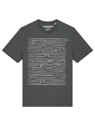 wat? Apparel T-Shirt Doodle Dogs Dunkelgrau/Grau/Schwarz/Hellgrau