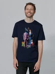 wat? Apparel T-Shirt Fancy Birds Dunkelblau/Lila/Blau