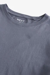 Next T-Shirt Slim Fit Rundhals Grau/Hellgrau/Dunkelgrau/Blau/Dunkelblau