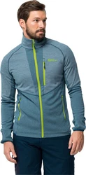 Jack Wolfskin Fleecejacke BLATTSTEIG FZ M Türkis/Grau/Hellblau/Grün/Blau/Dunkelblau