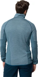 Jack Wolfskin Fleecejacke BLATTSTEIG FZ M Türkis/Grau/Hellblau/Grün/Blau/Dunkelblau