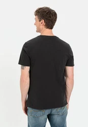 camel active T-Shirt Henley Schwarz