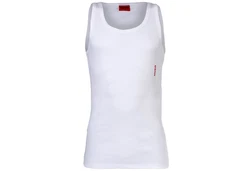 HUGO Tanktop Twin Pack mit Markenlabel Khaki/Creme/Weiß/Rot/Beige