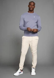 DELMAO Sweatshirt Regular Fit Basic-Stil Lila/Grau/Blau/Hellblau/Fliederfarben