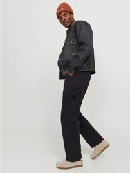 Jack & Jones Cargohose JPSTEDDIE CARPENTER PANTS Dunkelblau/Lila