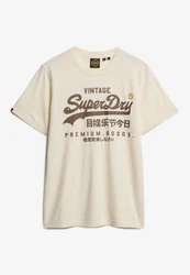 Superdry Rundhalsshirt VL WORKWEAR RELAXED TEE Gelb/Khaki/Beige/Grau