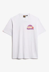 Superdry Rundhalsshirt CL GREAT OUTDOORS CHEST TEE Gelb/Weiß/Creme/Rot