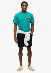Superdry Rundhalsshirt CL GREAT OUTDOORS CHEST TEE Türkis/Grün