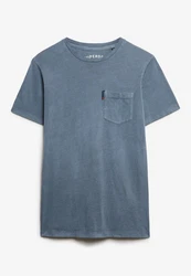 Superdry Rundhalsshirt Classic Essential Pocket Tee Grau/Blau/Dunkelblau