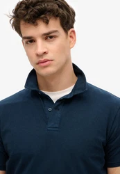 Superdry Poloshirt Essential Jersey Polo Dunkelblau/Hellblau