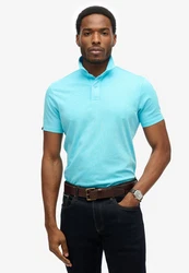 Superdry Poloshirt Essential Jersey Polo Türkis/Hellblau