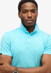 Superdry Poloshirt Essential Jersey Polo Türkis/Hellblau