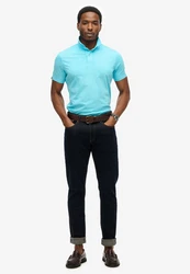 Superdry Poloshirt Essential Jersey Polo Türkis/Hellblau