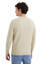 Marc O'Polo Rundhalspullover Khaki/Beige/Braun