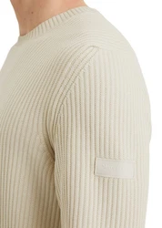 Marc O'Polo Rundhalspullover Khaki/Beige/Braun