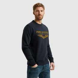 Sweatshirt Crewneck soft terry with logo mit Logo Stickerei