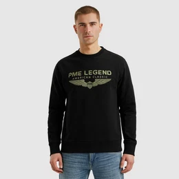Sweatshirt Crewneck soft terry with logo mit Logo Stickerei