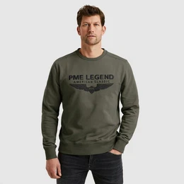 Sweatshirt Crewneck soft terry with logo mit Logo Stickerei