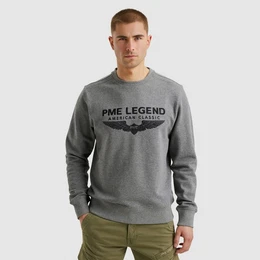 Sweatshirt Crewneck soft terry with logo mit Logo Stickerei