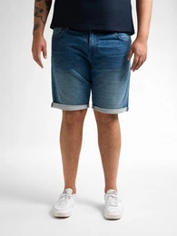 Jeansshorts mit Aufschlag