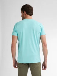 Petrol Industries Rundhalsshirt mit Logo Stickerei Grün/Hellblau/Türkis