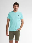 Petrol Industries Rundhalsshirt mit Logo Stickerei Grün/Hellblau/Türkis