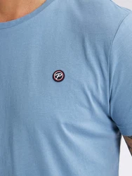 Petrol Industries Rundhalsshirt mit Logo Stickerei Blau/Hellblau