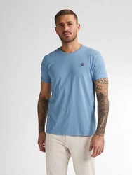 Petrol Industries Rundhalsshirt mit Logo Stickerei Blau/Hellblau