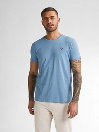 Rundhalsshirt mit Logo Stickerei