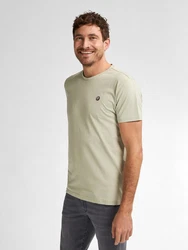 Petrol Industries Rundhalsshirt mit Logo Stickerei Khaki/Dunkelgrün/Grün