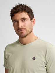 Petrol Industries Rundhalsshirt mit Logo Stickerei Khaki/Dunkelgrün/Grün