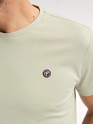 Petrol Industries Rundhalsshirt mit Logo Stickerei Khaki/Dunkelgrün/Grün