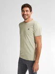 Petrol Industries Rundhalsshirt mit Logo Stickerei Khaki/Dunkelgrün/Grün
